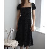 スクエアネック花柄ワンピース ドレス 韓国ファッション | aimoha  | 詳細画像10 