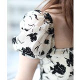 スクエアネック花柄ワンピース ドレス 韓国ファッション | aimoha  | 詳細画像17 