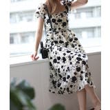 スクエアネック花柄ワンピース ドレス 韓国ファッション | aimoha  | 詳細画像18 