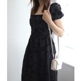 スクエアネック花柄ワンピース ドレス 韓国ファッション | aimoha  | 詳細画像3 