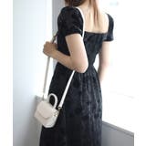 スクエアネック花柄ワンピース ドレス 韓国ファッション | aimoha  | 詳細画像4 