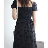 スクエアネック花柄ワンピース ドレス 韓国ファッション | aimoha  | 詳細画像5 