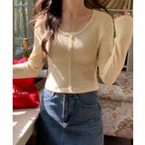 カーディガン風トップス 韓国ファッション ハイウエスト | aimoha  | 詳細画像5 