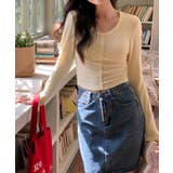 カーディガン風トップス 韓国ファッション ハイウエスト | aimoha  | 詳細画像6 