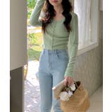 カーディガン風トップス 韓国ファッション ハイウエスト | aimoha  | 詳細画像10 