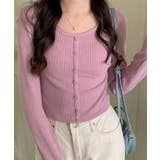 カーディガン風トップス 韓国ファッション ハイウエスト | aimoha  | 詳細画像13 