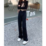 スリット入りデニムパンツ 韓国ファッション ワンピース | aimoha  | 詳細画像6 