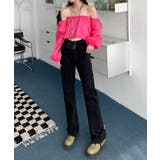 スリット入りデニムパンツ 韓国ファッション ワンピース | aimoha  | 詳細画像9 