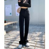 スリット入りデニムパンツ 韓国ファッション ワンピース | aimoha  | 詳細画像13 