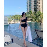 フリルワンショルダースイムウェア 水着 UVカット | aimoha  | 詳細画像3 