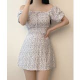 小花柄2way オフショルワンピーススイムウェア 水着 | aimoha  | 詳細画像2 