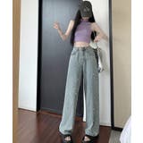 パール付きハイウエストワイドデニム jasmine 韓国ファッション | aimoha  | 詳細画像16 