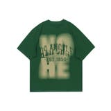 ダークグリーン | Tシャツ 古着風フロントプリントビッグTEE 半袖ビッグTシャツ | HOOK