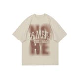 ライトベージュ | Tシャツ 古着風フロントプリントビッグTEE 半袖ビッグTシャツ | HOOK