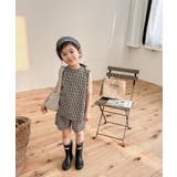 グレー | チェック柄セットアップ セットアップ キッズ | aimoha kids