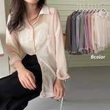 【Jasmine】シアーシャツ シアー素材涼しげシースルー長袖シャツ 韓国ファッ… | aimoha  | 詳細画像1 