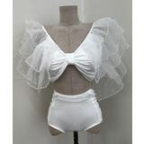 ビーズフリルスリーブスイムウェア 水着 セクシー | aimoha  | 詳細画像9 