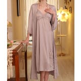 シルキーレースキャミワンピース&ナイトガウンセット パジャマ ルームウェア | aimoha  | 詳細画像4 