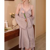 シルキーレースキャミワンピース&ナイトガウンセット パジャマ ルームウェア | aimoha  | 詳細画像6 