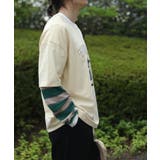 かわいいカートゥーンプリントボーダー切り替え袖TEE ロンT 韓国ファッション | HOOK | 詳細画像9