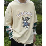 かわいいカートゥーンプリントボーダー切り替え袖TEE ロンT 韓国ファッション | HOOK | 詳細画像10