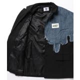 【HOOK】個性派 デニム異素材切り替えデザインテーラードジャケット | HOOK | 詳細画像10