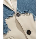 【HOOK】個性派 デニム異素材切り替えデザインテーラードジャケット | HOOK | 詳細画像5