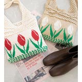 透かし編み チューリップニットトートバッグ もこもこ | aimoha | 詳細画像3