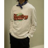 ホワイト | アメカジヴィンテージ風ロゴプリントロングTEE ロンT | HOOK