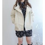 ベージュ | オーバーサイズ PUライダースジャケット 韓国ファッション | aimoha