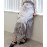 グレー | aimohaオリジナル刺繍スリットプリーツスカート 韓国ファッション ロンT | aimoha