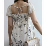 配色花柄スクエアネックパワショルワンピース 【Jasmine Grandiflo… | aimoha  | 詳細画像6 