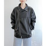 オーバーサイズ PUライダースジャケット 韓国ファッション | aimoha | 詳細画像12