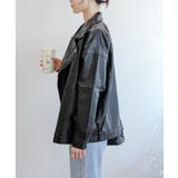 オーバーサイズ PUライダースジャケット 韓国ファッション | aimoha | 詳細画像13