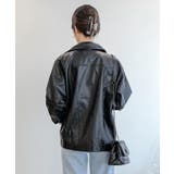 オーバーサイズ PUライダースジャケット 韓国ファッション | aimoha | 詳細画像14