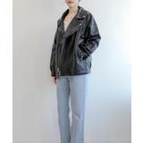 オーバーサイズ PUライダースジャケット 韓国ファッション | aimoha | 詳細画像4