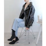 オーバーサイズ PUライダースジャケット 韓国ファッション | aimoha | 詳細画像6