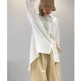 コットンリネン風チュニックシャツ シャツ レディース | aimoha  | 詳細画像18 