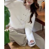 フェイクファーニットカーディガン 韓国ファッション ハイウエスト | aimoha | 詳細画像7