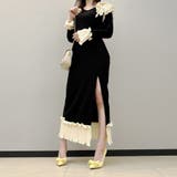 フリルロングマーメイドワンピース Jasmine Grandiflorum  | aimoha  | 詳細画像1 