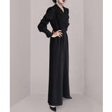 ハイウエストベルト付オールインワン パンツドレス 結婚式 | aimoha | 詳細画像1