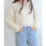 ホワイト | ゆったりニットトップスオーバーサイズ オーバーニット レディース | aimoha