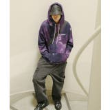 パープル | タイダイ柄パーカー カップル ペアルック | HOOK