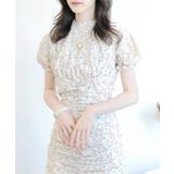 丈選べるスタンドカラー半袖パワショル花柄半袖ワンピース ドレス 韓国ファッション | aimoha | 詳細画像6