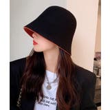 ブラック×レッド | リバーシブルウールハット 韓国ファッション ワンピース | aimoha 