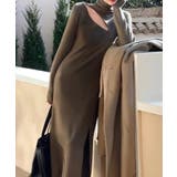 キャメル | セクシータートルネックニットワンピース韓国ファッション レディース ショート丈 | aimoha 