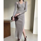 肩出しニットワンピース 韓国ファッション レディース | aimoha | 詳細画像2