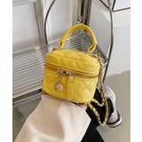 イエロー | レザーキルティングミニショルダーバッグ | aimoha 