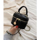 ブラック | レザーキルティングミニショルダーバッグ | aimoha 