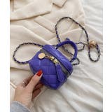 パープル | レザーキルティングミニショルダーバッグ | aimoha 